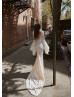 Beaded Ivory Lace Polka Dots Tulle Gorgeous Wedding Dress